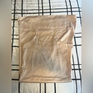 Rachel Zoe Long Tan Silk like Slip Dress